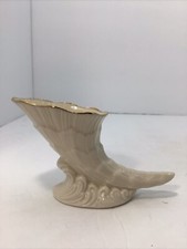 Lenox Cornucopia Horn Miniature Bud Vase Gold Trim picture