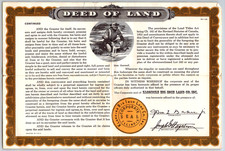 KLONDIKE Big Inch Land Deed of Land Alaska Yukon Territory 1995 Title ONE SQ FT picture