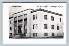RPPC White Sulphur Springs MT, Courthouse, Real Photo Montana Vintage Postcard picture