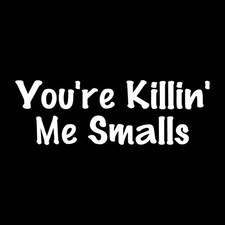 You're Killin' Me Smalls Killing Decal Sticker White Die Cut Vinyl picture