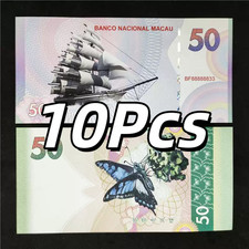 Macau 10pcs X 50 Notes, Blue-banded Papilio, Tall Ship, UNC,  picture
