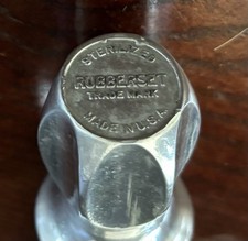 Vintage Aluminum Rubberset Shave Brush #3 & Holder picture