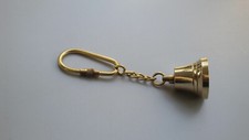 LOT OF 100 PCS MARINE BRASS SHIP BELL KEY CHAIN WITH GOLDEN FINISH NAUTICAL GIFT picture