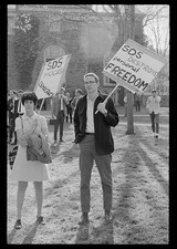 Photo:Princeton NJ 1960s ROTC Demonstration SDS Protest Signs picture