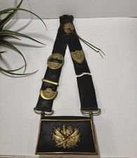 Amazing 19th Century French Military Ammunition Pouch With Brass Details picture