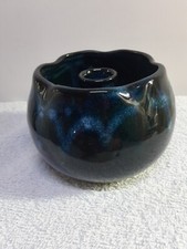 Beautiful Pottery Flower Frog/ Candle Holder~ Blue/ Green~ Great Condition picture