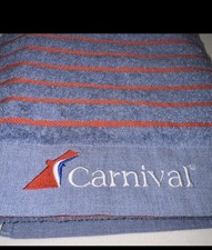 Carnival Cruise Line Beach Pool Towel Newest Design Blue w/Red Stripes 62