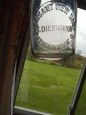Pleasant View Dairy Steubenville Ohio Pint Milk Bottle C. Diekmann Farm Oh picture