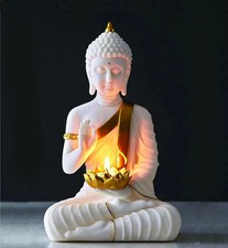 Buddha Statue Large Outdoor Garden Happy Antique Thai Zen Stone Sitting New Gift picture
