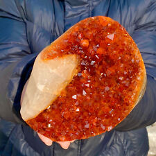 4.7LB Natural citrine geode quartz cluster crystal Cathedrals specimen Healing picture