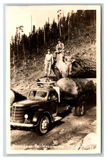 RPPC Truck Logging Western Washington WA Keppinger Photo Ellis 699 Postcard R20 picture