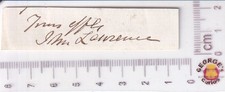 Sir John Lawrence Imperial Statesman Viceroy India Autograph Clipped Signature picture