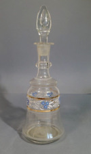 Antique Hand Blown Hand Enameled Scent Perfume Bottle Controlled Bubble Stopper picture