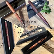 Engraved Wooden Pen Gift Boxed Australian Made Premium Quality Reclaimed Timber picture