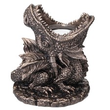 Veronese Design Dragon Breath Tealight Candle Holder, 5.25-Inch, Bronze Finish picture