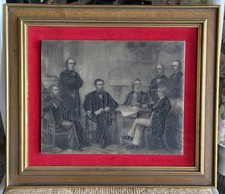 Vintage BEI 3D Relief Plaque Lincoln Emancipation Proclamation Framed Art picture
