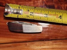 NICE SMALL SINGLE BLADE POCKET KNIFE- WOODEN SCALES - SLIPJOINT picture
