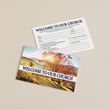 Welcome - Church Visitor Cards - Postcards/ Pack of 50 picture