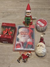 Christmas Vtg Bundle Lot Xmas Cards Hallmark Ornaments picture
