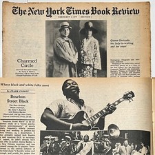 *RARE* 1974 NY Times Book Review: B.B. King Dixieland Queen Gertrude 28x32cm NYT picture