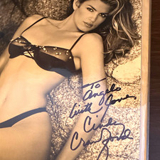 Cindy Crawford Signed Original Model Photo Autograph 