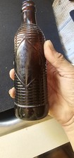 Vintage 1953 Orange Crush Amber Soda Bottle 7 oz Ribbed Duraglas G-1003 Alton IL picture