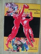 1935 Iowa vs. Minnesota Gophers football Homecoming Game POSTCARD picture