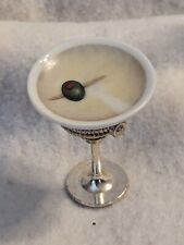 Martini Glass porcelain hinged trinket box by Midwest Of Cannon Falls picture