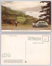 Vintage Washington State Evergreen Highway Columbia River Postcard W.E. Croom picture