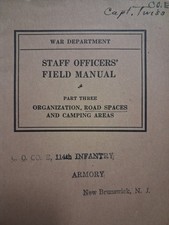 1932 War DEPARTMENT New Brunswick NJ Middlesex CAPT TWISS 114th Infantry picture