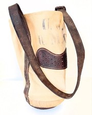 Original Rare Antique Span Am WWI US Military Cavalry Canvas Horse Mule Feed Bag picture