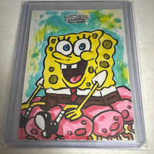 Topps 2025 Chrome SpongeBob 25th Anniv 1/1 Sketch Auto Dan Contois picture