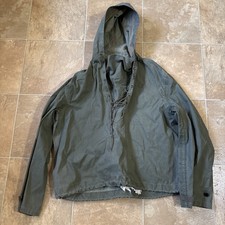 Vintage Post WW2 U.S. Navy USN Anorak Rain Deck Jacket Foul Weather Parka Medium picture