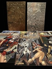 LADY DEATH: The Odessy #1 & The Crucible #1 (1996) Embossed Covers & More picture