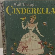 Little Golden Books Cinderella Hardcover 1950 Walt Disney Illustrated picture