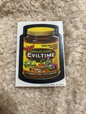 Vintage 1973-1975 Topps Wacky Packages Chokelate flavor Eviltime. picture
