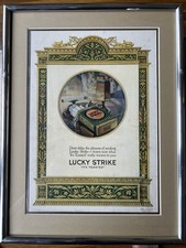 Vintage Lucky Strike Cigarettes “It’s Toasted” Advertising Ad Framed art Nouveau picture