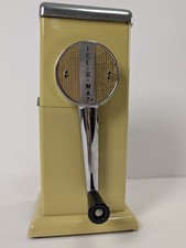 Rival Ice-O-Mat Vintage Hand Crank Ice Crusher Counter Top Wall Mount Yellow picture