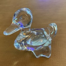 Clear Glass Duck Figurine 4