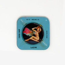 McCoy's Coffee Shop 'Swiped From' Pin-Up Tin Ashtray (3 of 3) picture