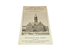 1893 TERRE HAUTE INDIANA UNION STATION PRR ANNOUNCEMENT FOR OPENING picture