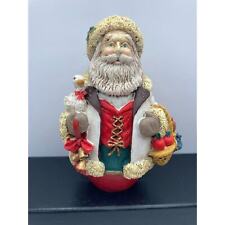 VTG Midwest Importers Roly Poly Santa Figurine Resin Toymaker Christmas  picture