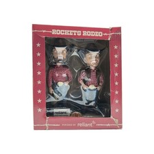 Reed Sheppard & Steven Adams Houston Rockets Rodeo Bobbleheads, Box Damaged picture