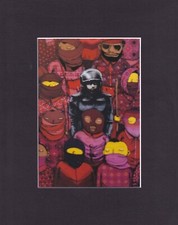8X10 Matted Print Graffiti Art Picture, Banksy: Standing Out in Crowd picture
