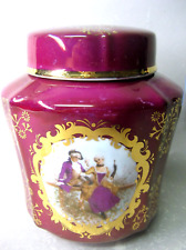 Vintage Limoges style lidded ginger jar / tea jar picture