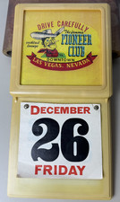 Rare & Vintage Old School Las Vegas Pioneer Club Casino Advertisment Calendar picture