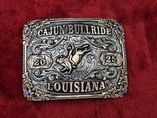 Cajun☆2025☆Louisiana☆Bull Riding☆RODEO CHAMPIONSHIP TROPHY BUCKLE☆Rare☆656 picture