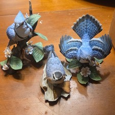 Lenox Handmade Fine Porcelain Blue Jay Bird Figurines, Bird Animal Class picture