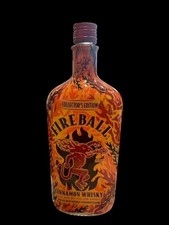 Fireball Flames Collector's Edition Cinnamon Whisky 750 ML Bottle EMPTY picture