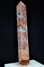 Antique Pink Agate Tower Hot Lace Druzy Large Big Tall Crystal Gemstone Point picture
